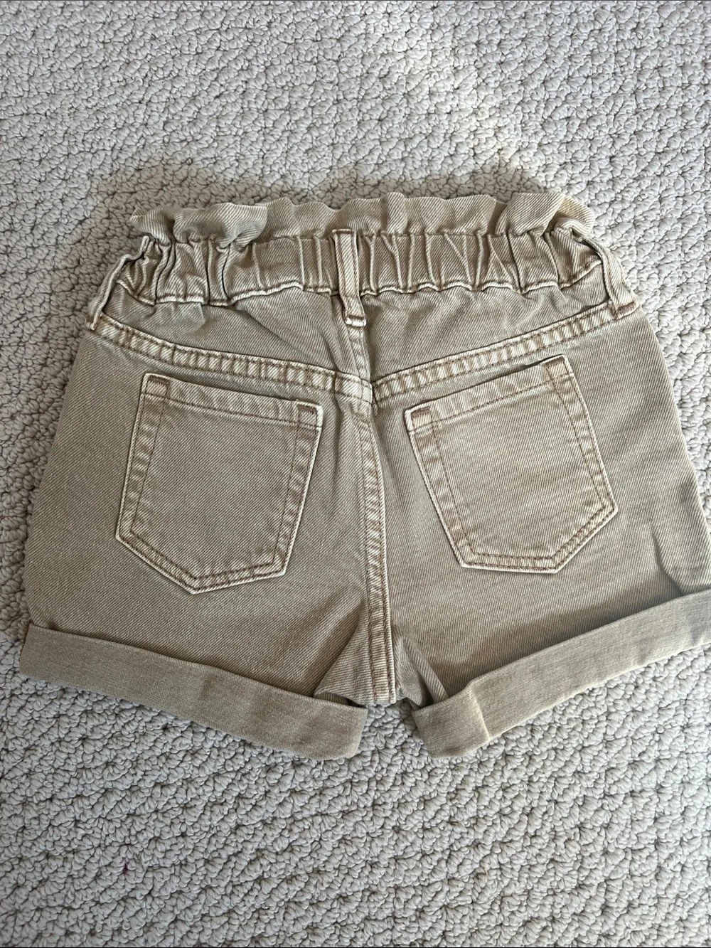 BabyGAP Tan Paperbag Waist Denim Shorts